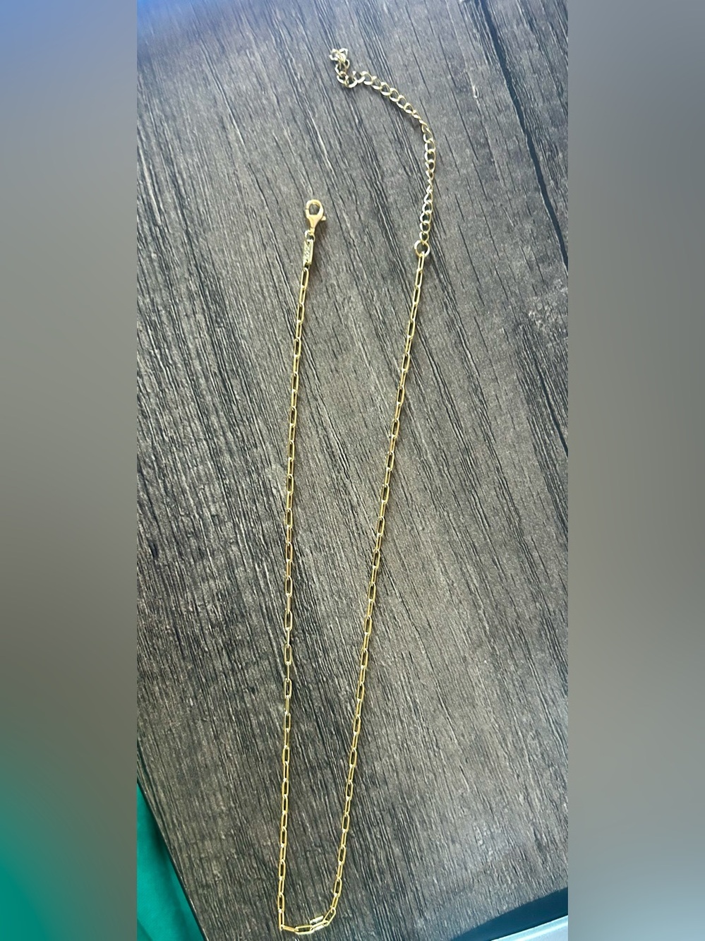 Madewell Gold Paperclip Chain Necklace Adjustable Minimalist